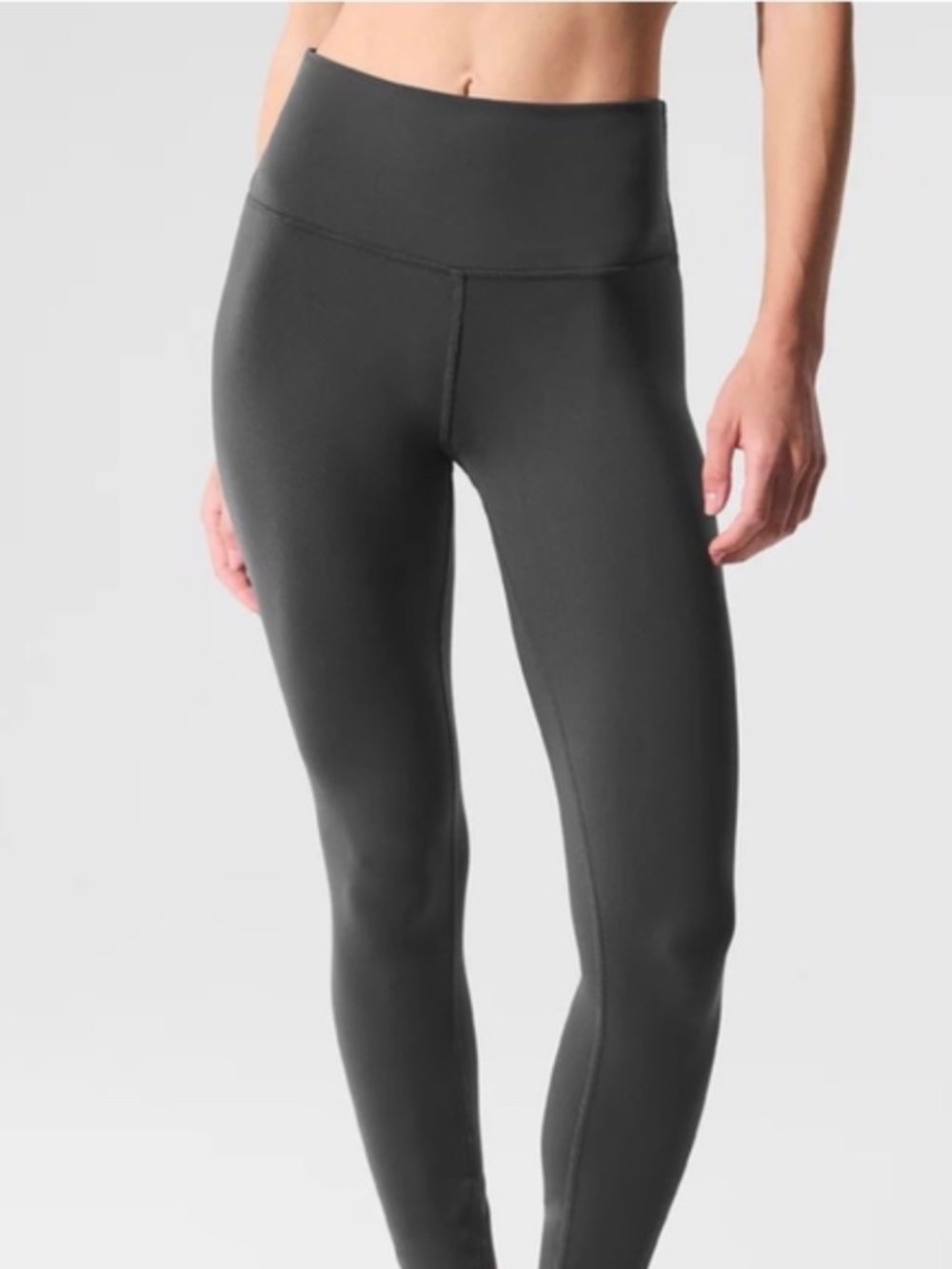 Alo Airbrush Leggings Small Anthracite High Waist Sculpting Yoga Pilates - Picture 3 of 8